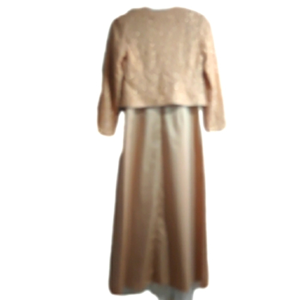 Patra 2 Pieces Dress With Matching Lace Bolero Cream Gown Long Dress Size 8 - Picture 10 of 15